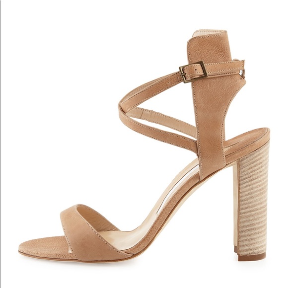 Manolo Blahnik Convu Vachetta Ankle-Cuff Heel - Picture 3 of 10